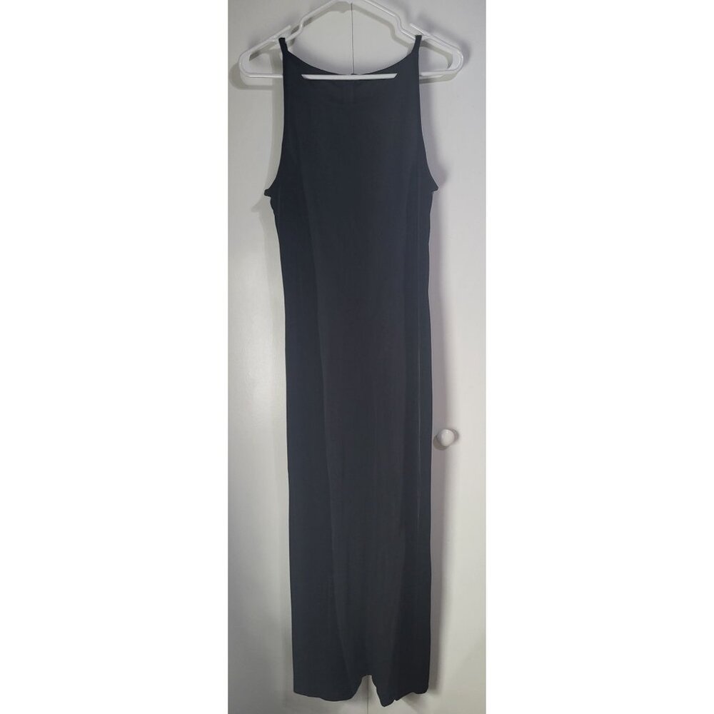 Jessica McClintock Gunne Sax VTG 11/12 Long Black Dress Goth Prom Velvet Formal - Picture 2 of 9